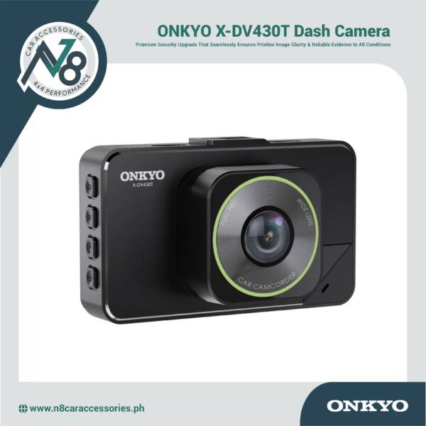 ONKYO X-DV430T 3" WIFI Dash Cam, Front 2K, Rear 1K Genuine