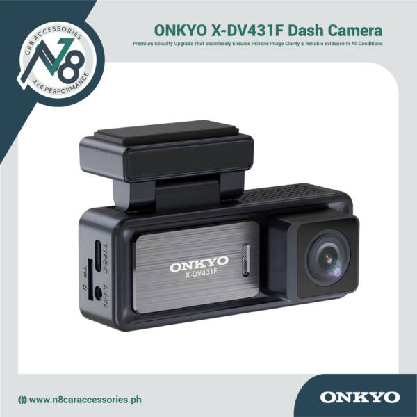 ONKYO X-DV431F 3.2" WIFI Dash Cam, Front 2K, Rear 1K Genuine