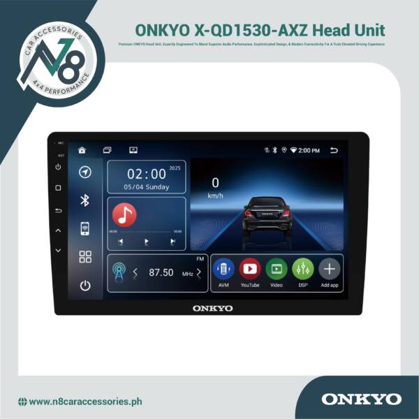 ONKYO X-QD1530-AXZ Head Unit 10", WIFI, FM/AM, CPAA Genuine