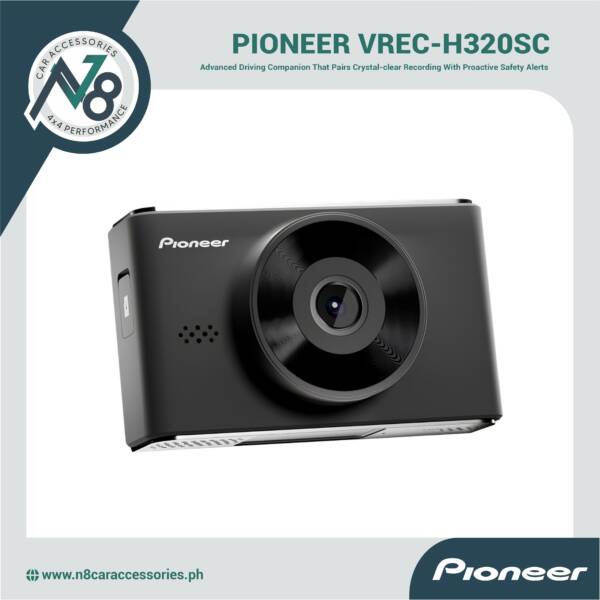 PIONEER VREC-H320SC Front Dash Camera - Full HD, HDR + Full HD, 2MP - ADAS Alerts - Optional Rear Camera - WiFi / GPS Genuine