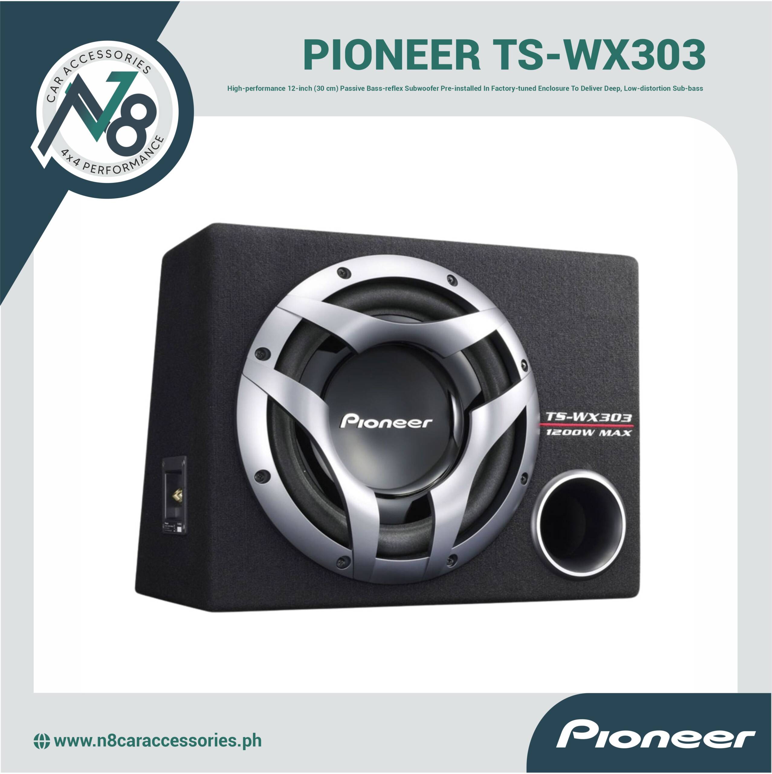 PIONEER TS-WX303 12" 1200W Subwoofer In Box Genuine