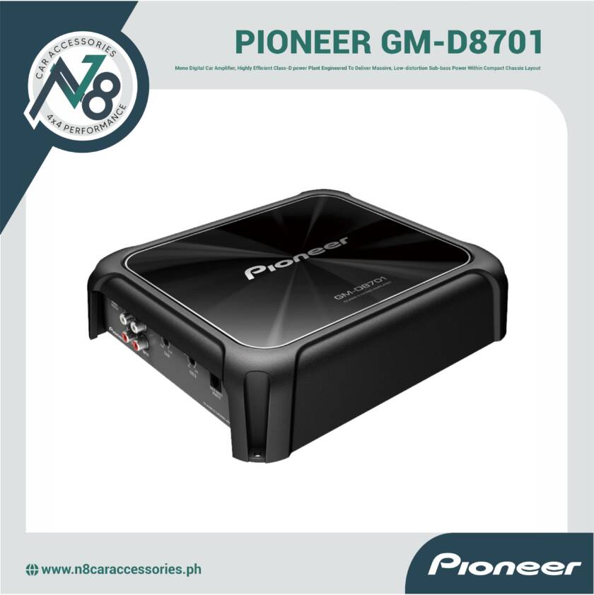 PIONEER GM-D8701 Class-D Mono Amplifier with Bass Boost Remote - 1600W ...