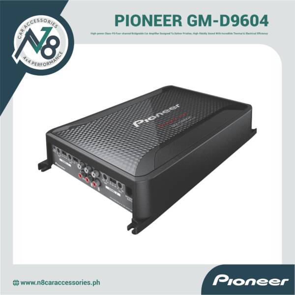PIONEER GM-D9604 Class-FD 4Channel Bridgeable Amplifier with Bass - 1,600W Max Genuine