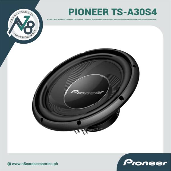 PIONEER TS-A30S4 30 cm (12") A-Series Component Subwoofer, 1400W Max Genuine
