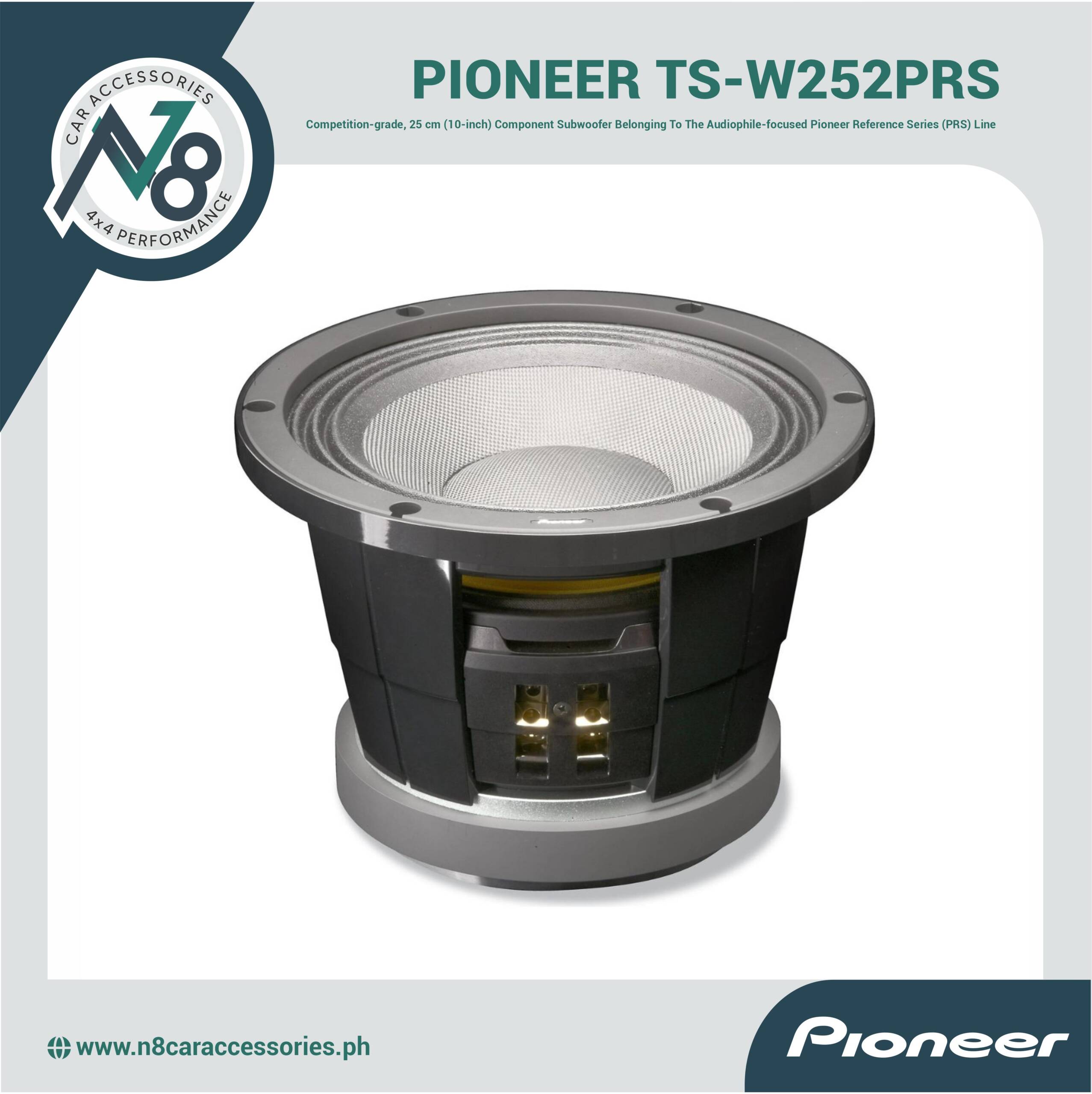 PIONEER TS-W252PRS 800W 25cm Component PRS Subwoofer Genuine