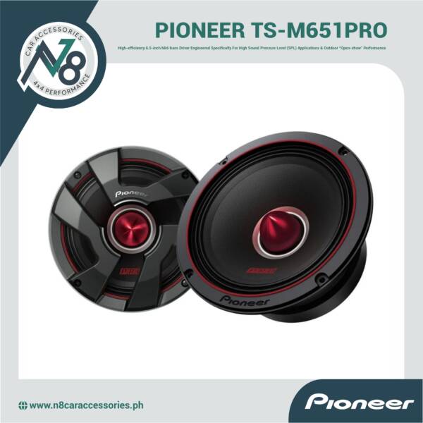 PIONEER TS-M651PRO 6.5" - 500 W Max Power  PRO Series Midrange/Woofer Speakers Genuine
