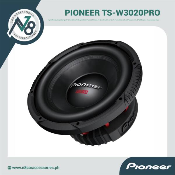 PIONEER TS-W3020PRO 12" - 3500 W Max Power PRO Series subwoofer (One Unit) Genuine