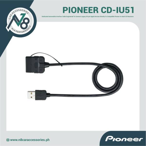 PIONEER CD-IU51 Lightning/USB Cable For iPhone - 50cm Genuine