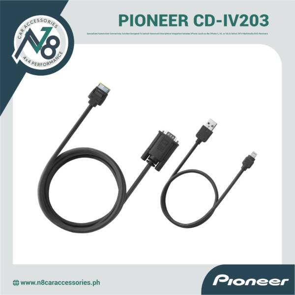 PIONEER CD-IV203 AppRadio Mode VGA/USB Interface Cable For iPhone 2 - AVH-X5650BT/2650BT Genuine
