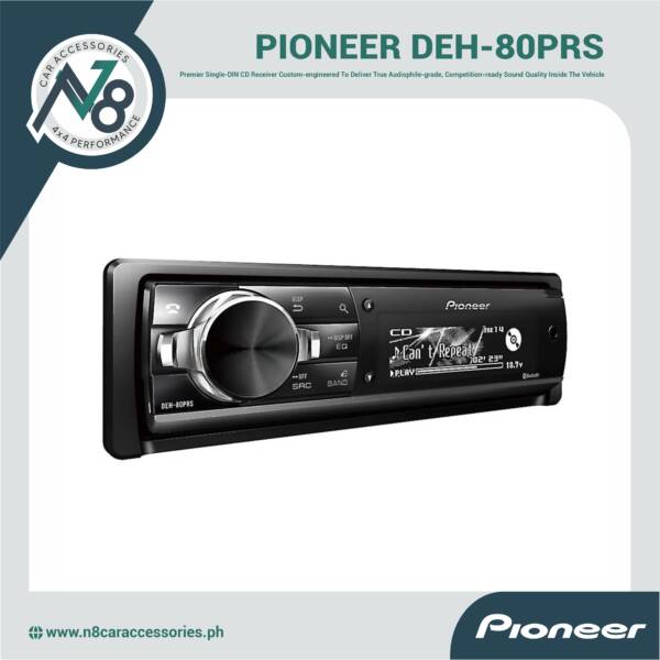 PIONEER DEH-80PRS Audio Receiver Component, DSP, 16-Band L/R EQ & 3-Way Crossover Genuine