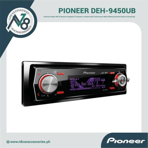 PIONEER DEH-9450UB 50W X 4 Audio Receiver with USB Genuine
