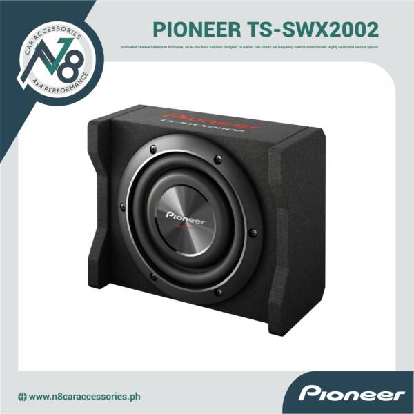 PIONEER TS-SWX2002 20cm (8") Preloaded Shallow Subwoofer Enclosure (600W Max) Genuine