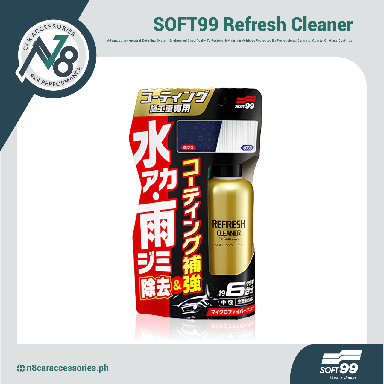 SOFT99 Refresh Cleaner for Coated Cars 180ml Genuine