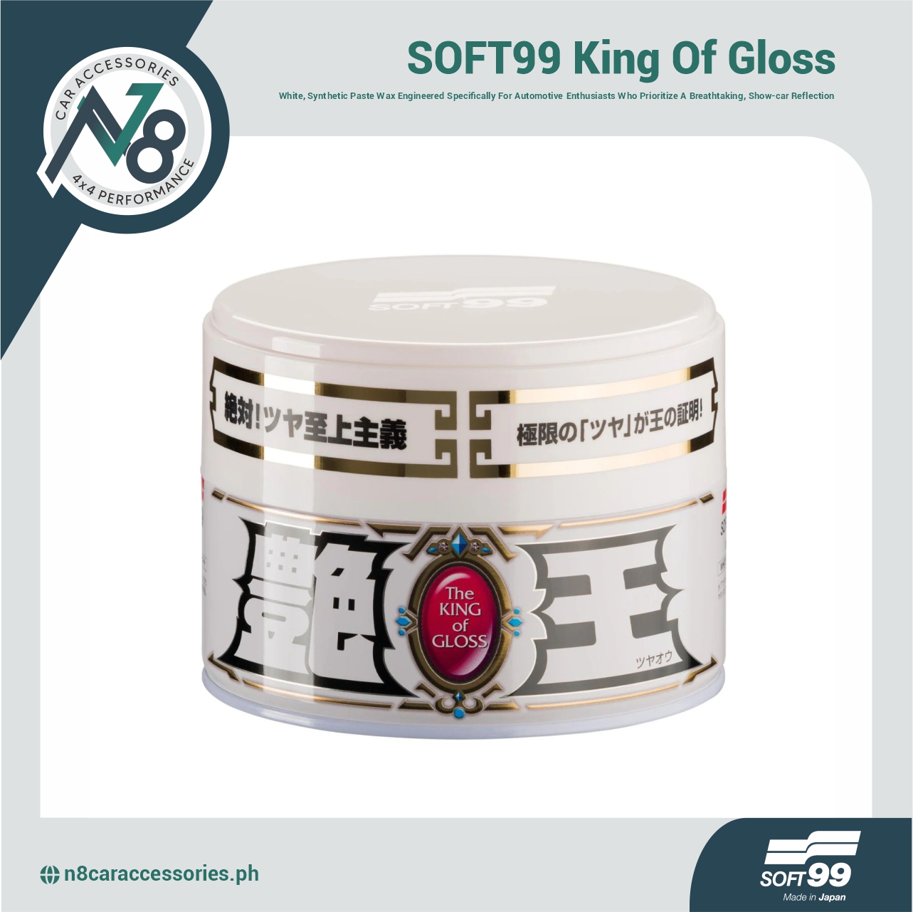 SOFT99 King Of Gloss White 300g Genuine