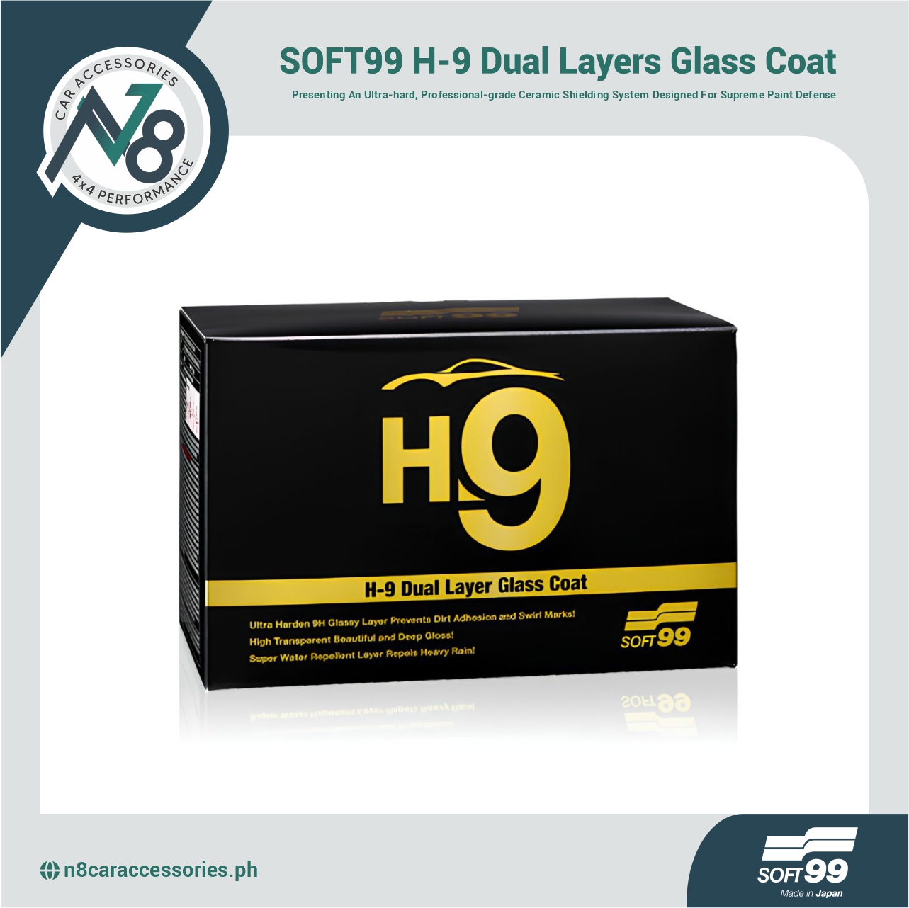 SOFT99 H-9 Dual Layers Glass Coat 100ml Genuine