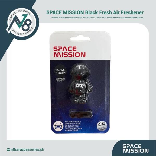 SPACE MISSION Black Fresh Air Freshener Genuine