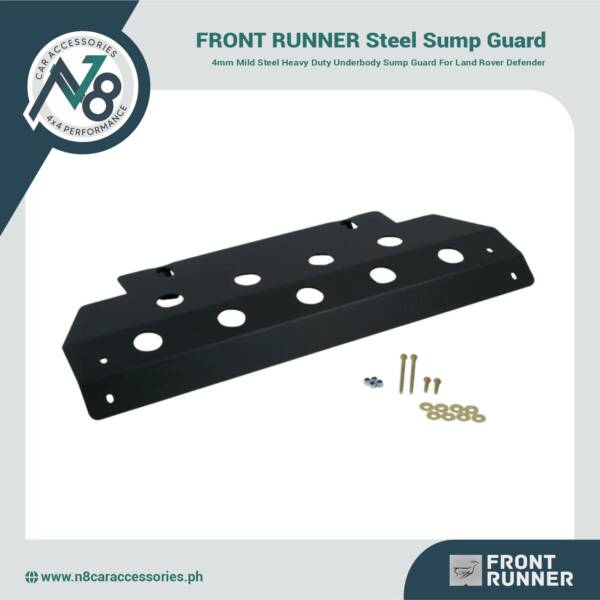 FRONT RUNNER Land Rover Defender Steel Sump Guard - 4mm Mild Steel Genuine