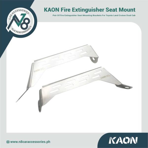 KAON Fire Extinguisher Seat Mount to suit Toyota Land Cruiser LC76 & 79 Dual Cab (RHS & LHS Pair) Genuine