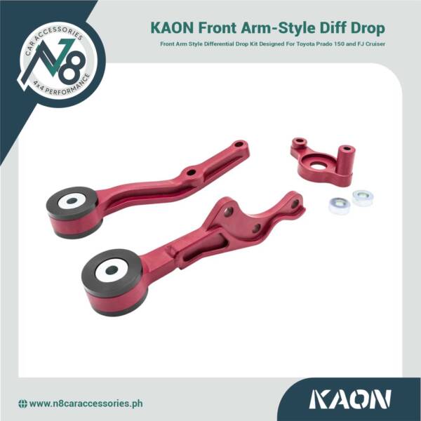 KAON Front Arm-Style Diff Drop to suit Toyota Prado 150 & FJ Cruiser Genuine