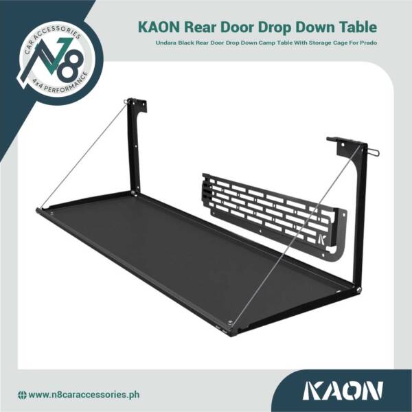 KAON Rear Door Drop Down Table and Cage for Toyota Prado 150 / Lexus GX 460 Genuine