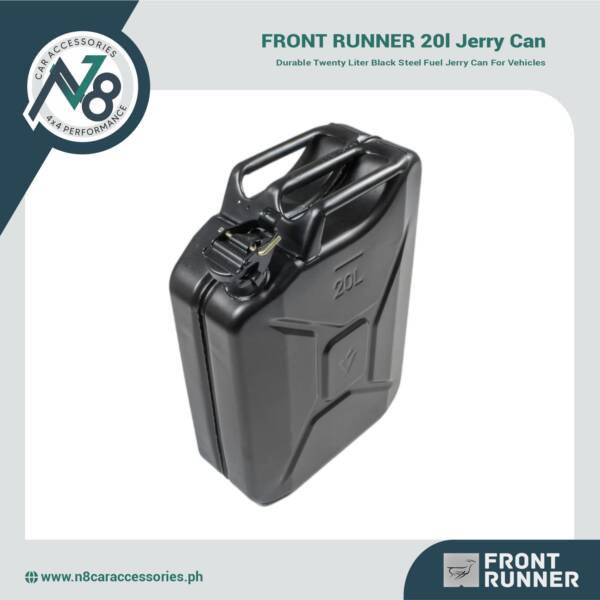 FRONT RUNNER 20L Jerry Can - Black Steel Finish Genuine